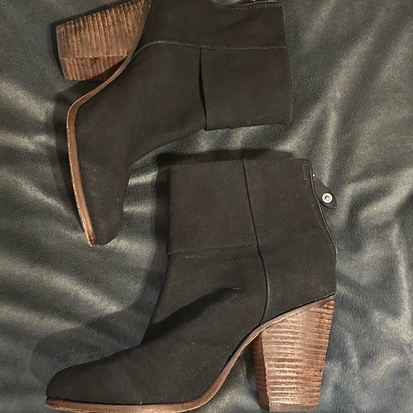 Rag & Bone Black Ankle Boots Sz 38 - Picture 4 of 7